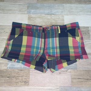 Hollister So Cal Stretch Plaid Shorts - Size 7